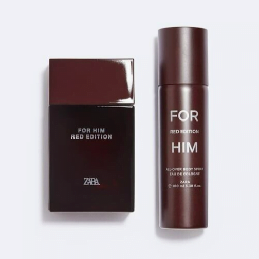 ZARA FOR HIM RED EDITION EDP + ALL- OVER BODY SPRAY EDC 2X100ML